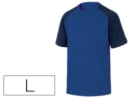 Camiseta de algodón color azul talla L